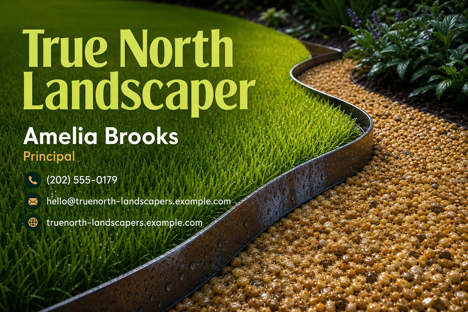 landscaper business card template