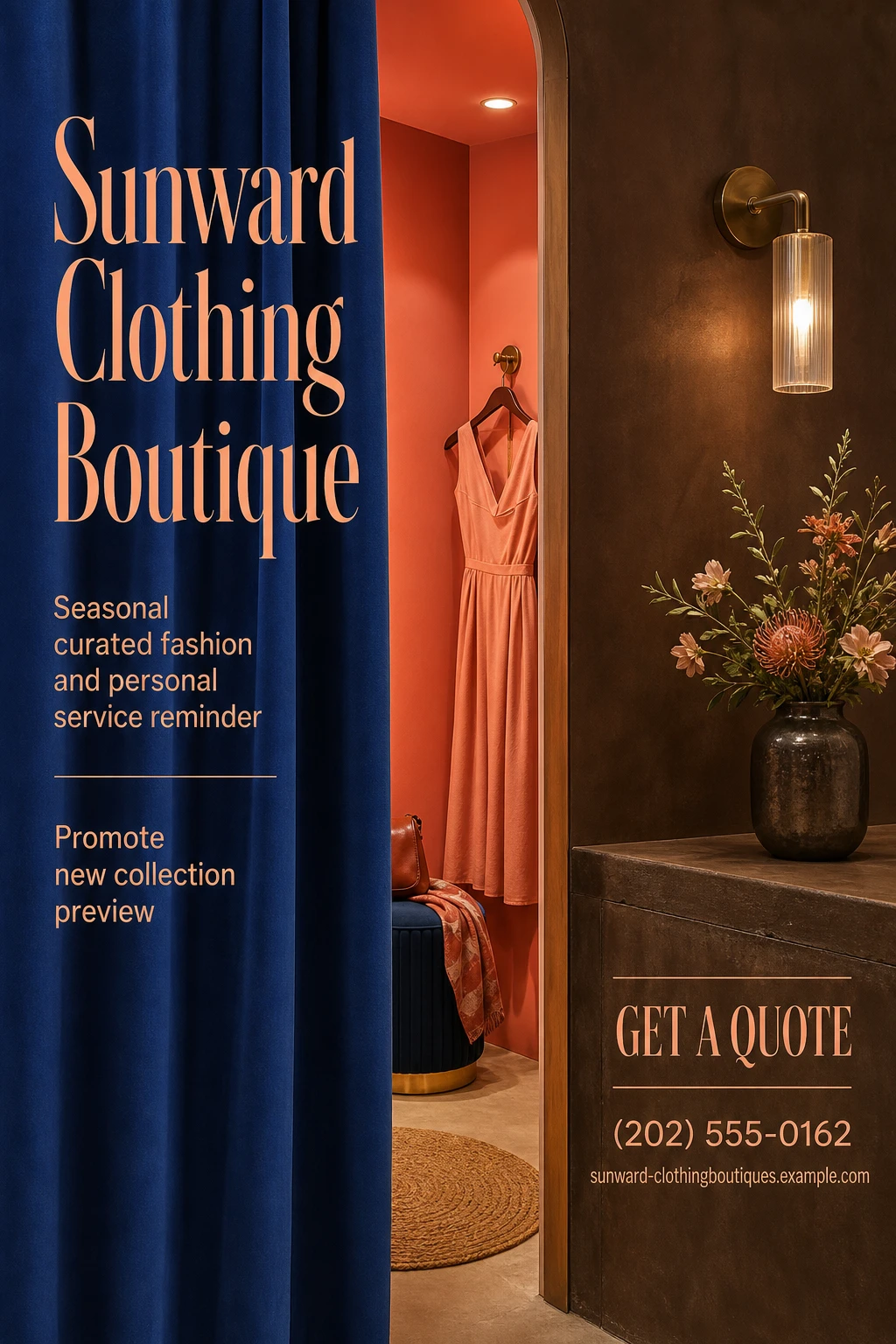 clothing boutique flyer template: promote new collection preview