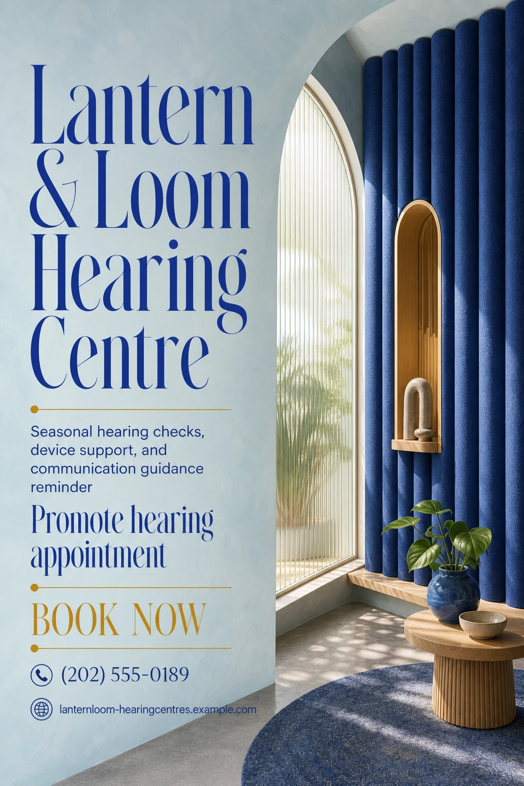 hearing centre flyer template: promote hearing appointment