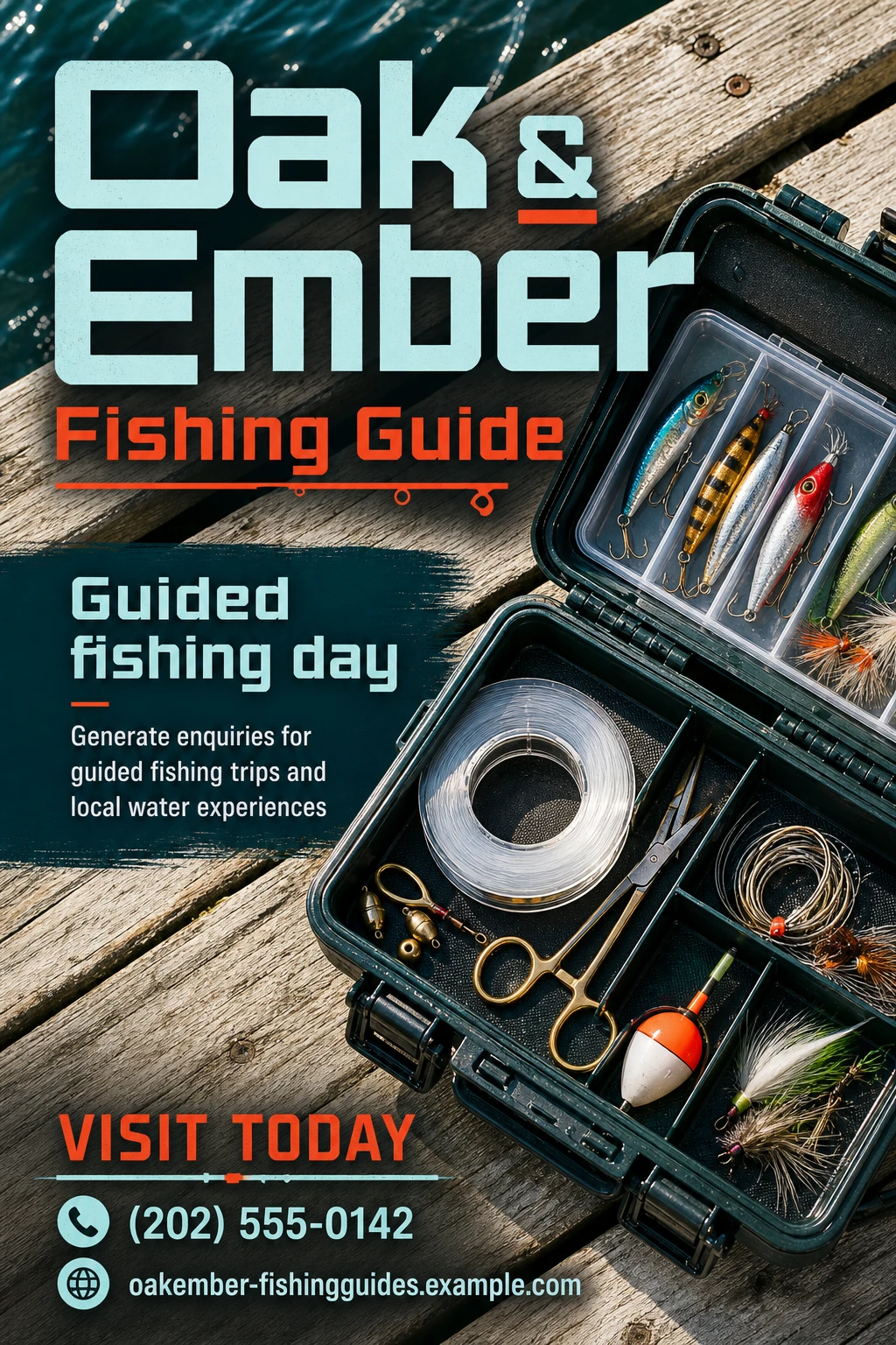 fishing guide poster template
