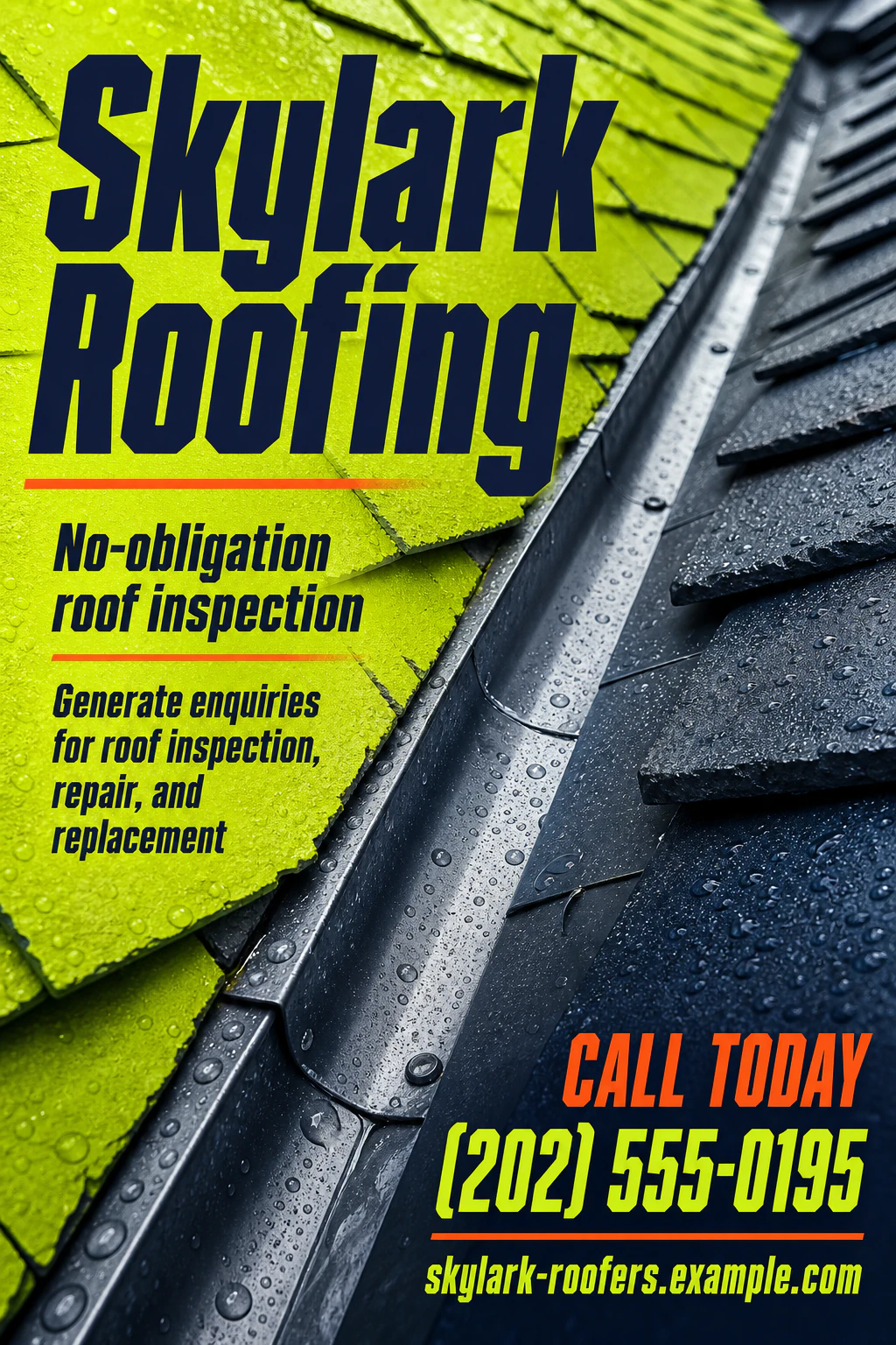 roofing company flyer template
