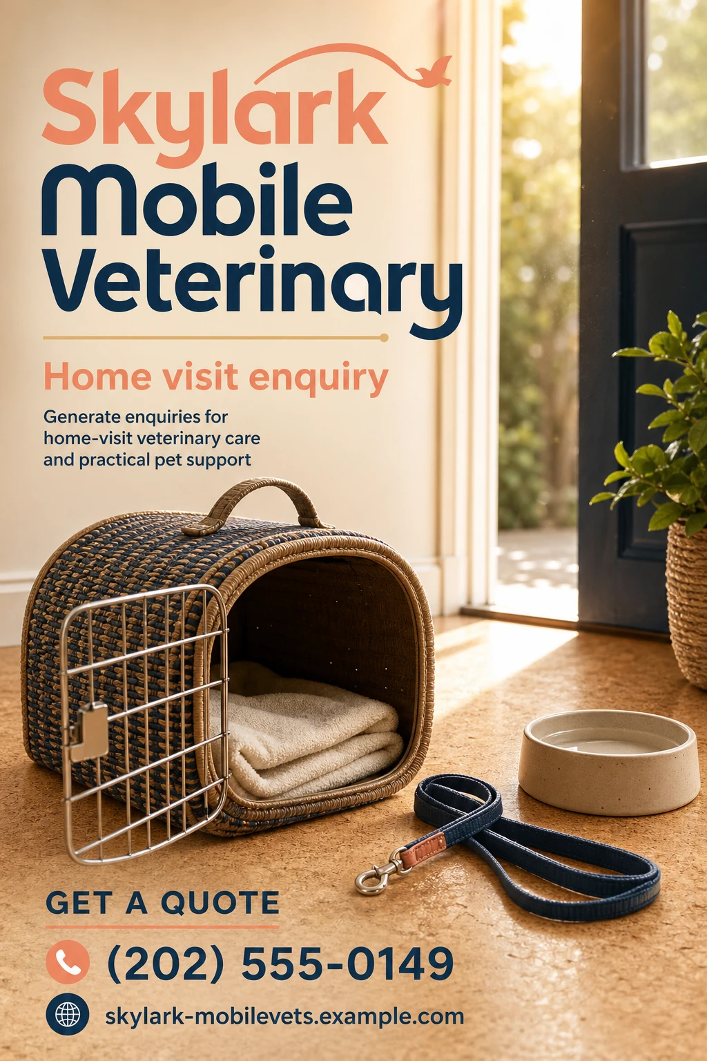 mobile veterinary service flyer template