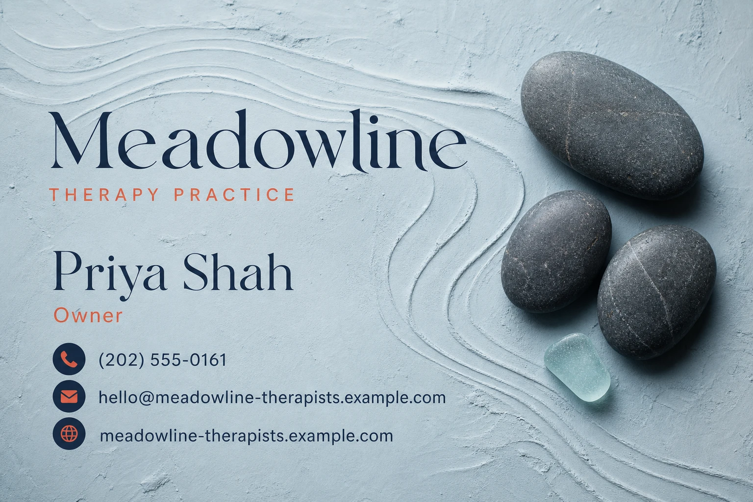 therapy practice business card template: promote initial therapy enquiry