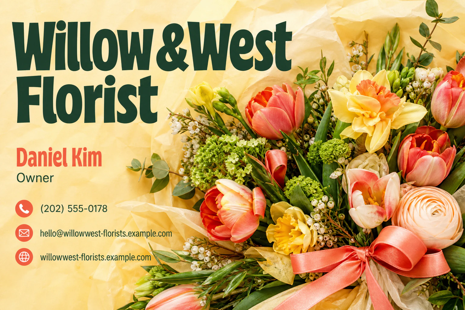 florist business card template