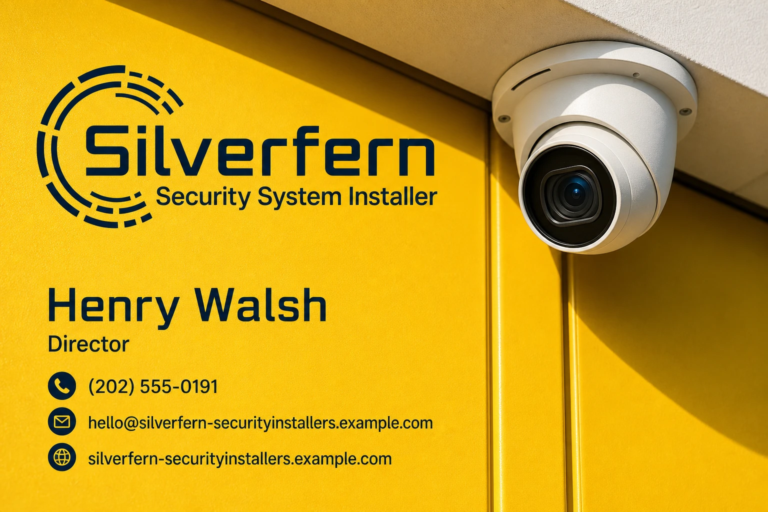security system installer business card template