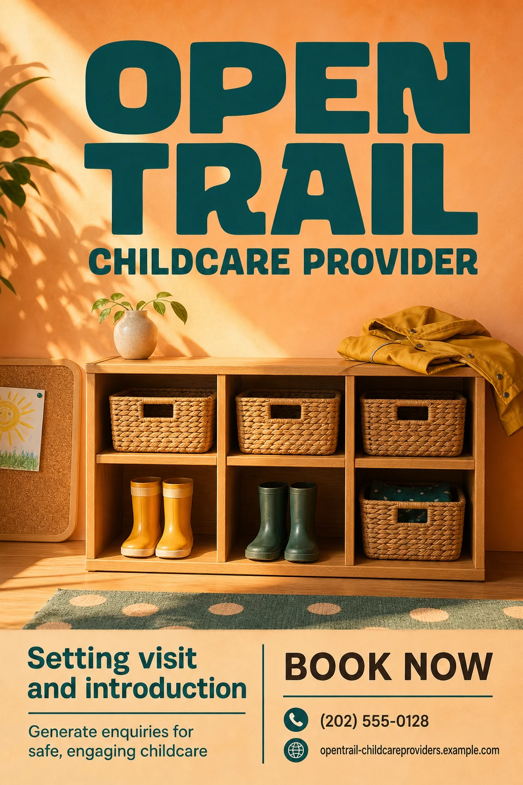 childcare provider poster template