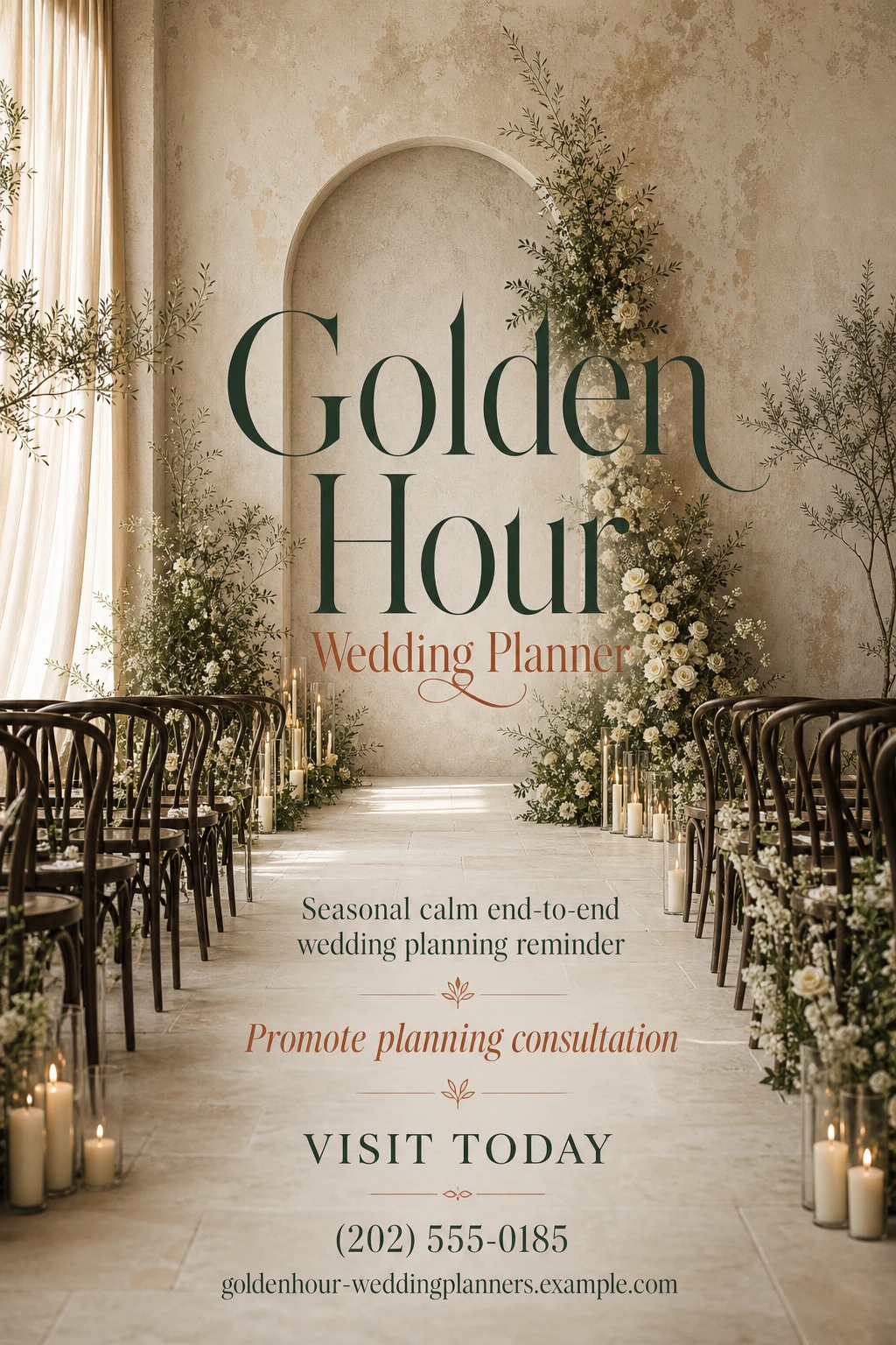 wedding planner poster template: promote planning consultation