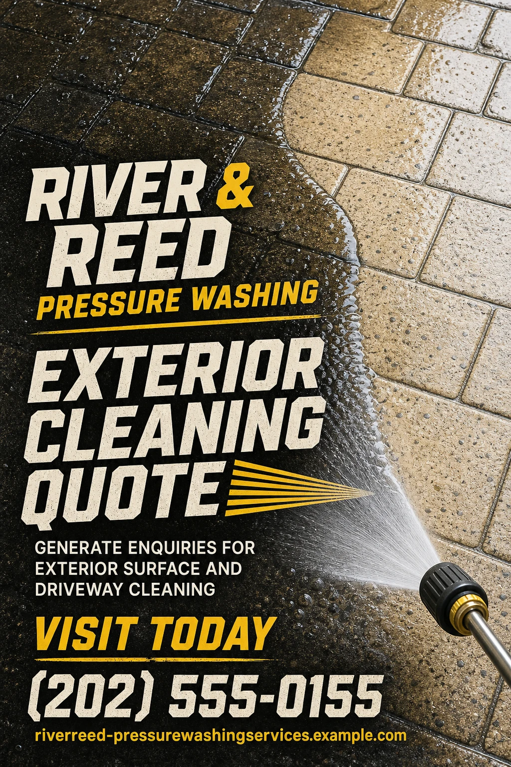 pressure washing service poster template
