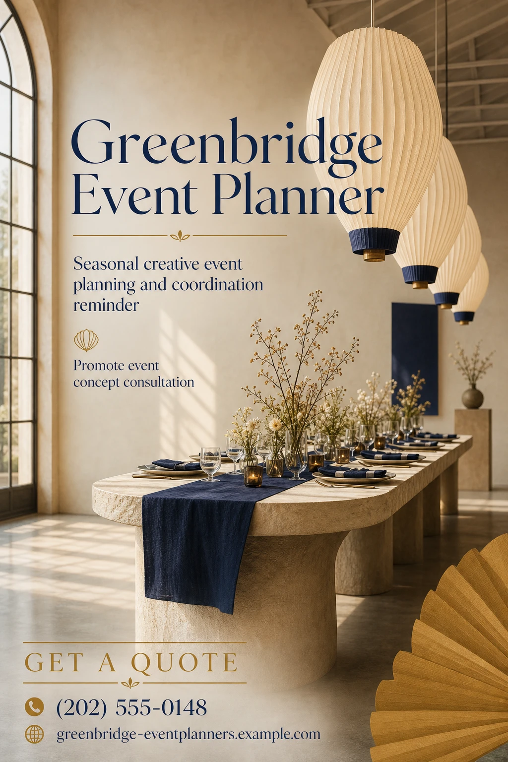 event planner flyer template: promote event concept consultation