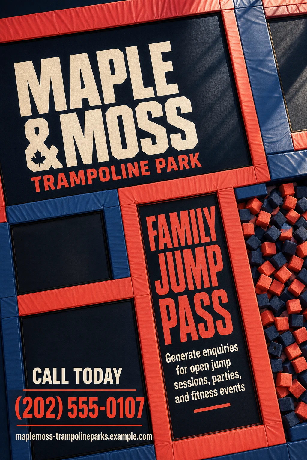 trampoline park flyer template