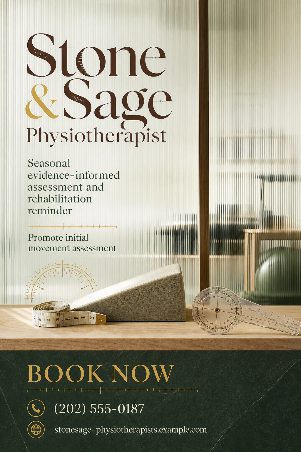 physiotherapist flyer template: promote initial movement assessment