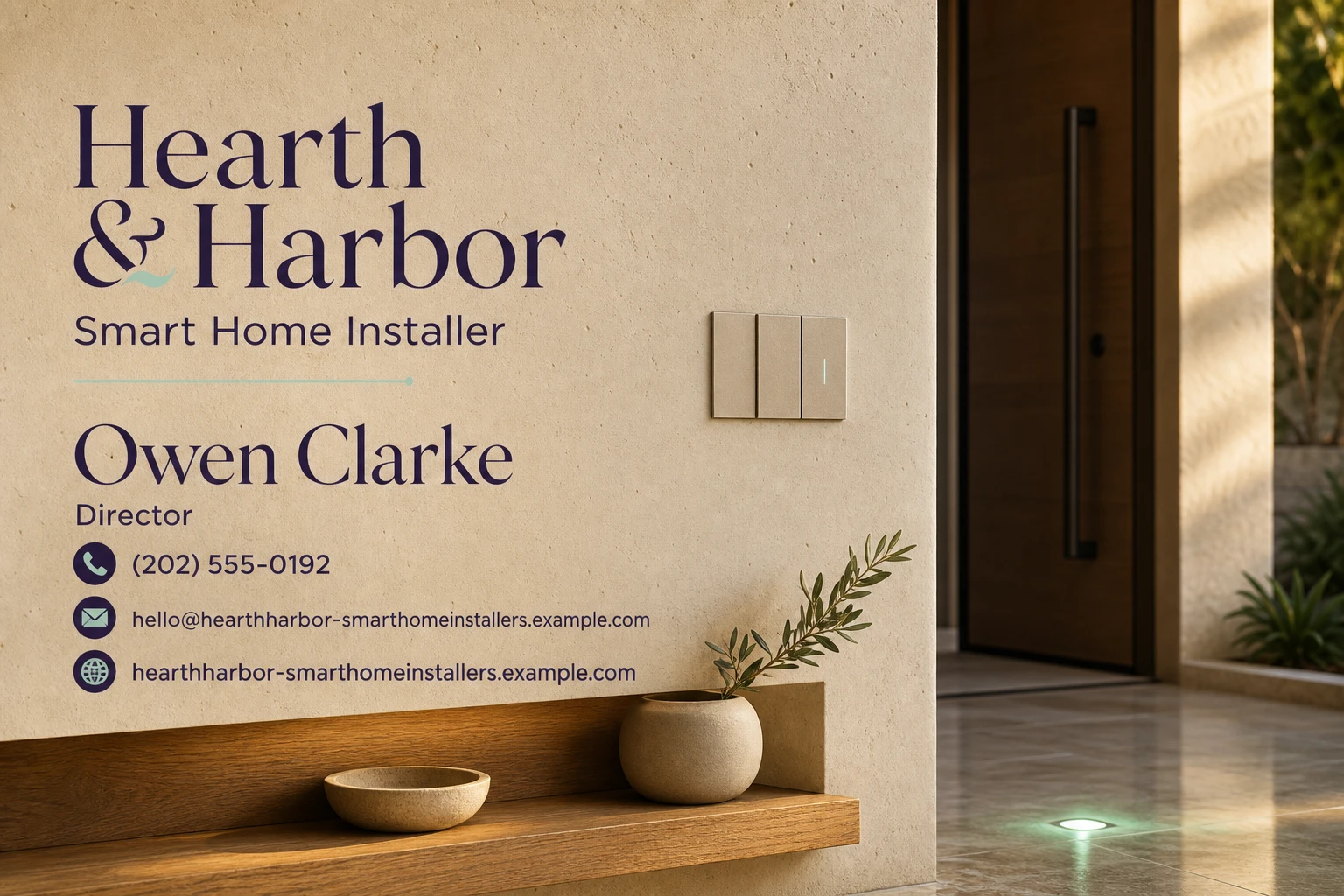 smart home installer business card template: promote smart home consultation