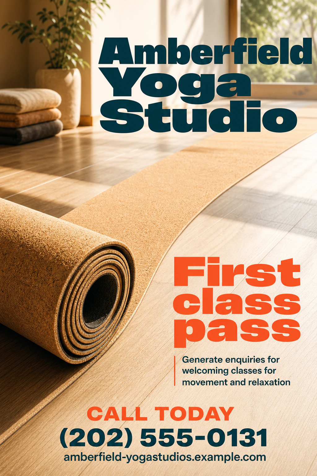 yoga studio poster template