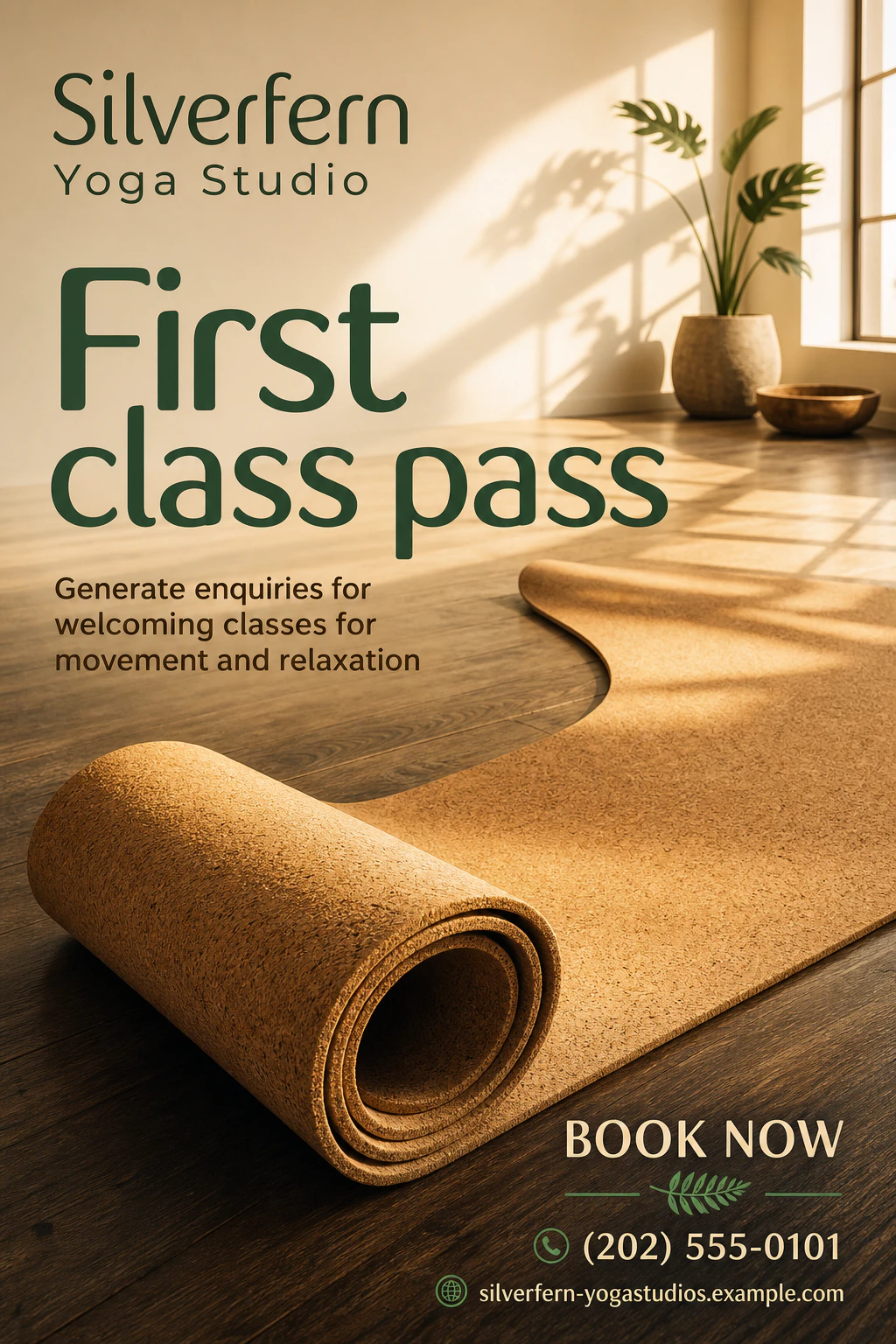 yoga studio flyer template