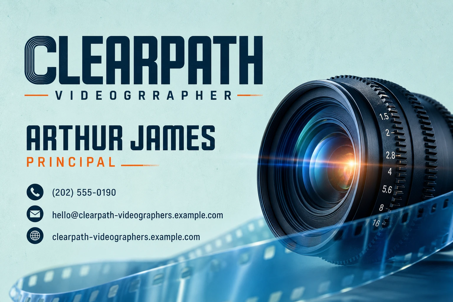 videographer business card template