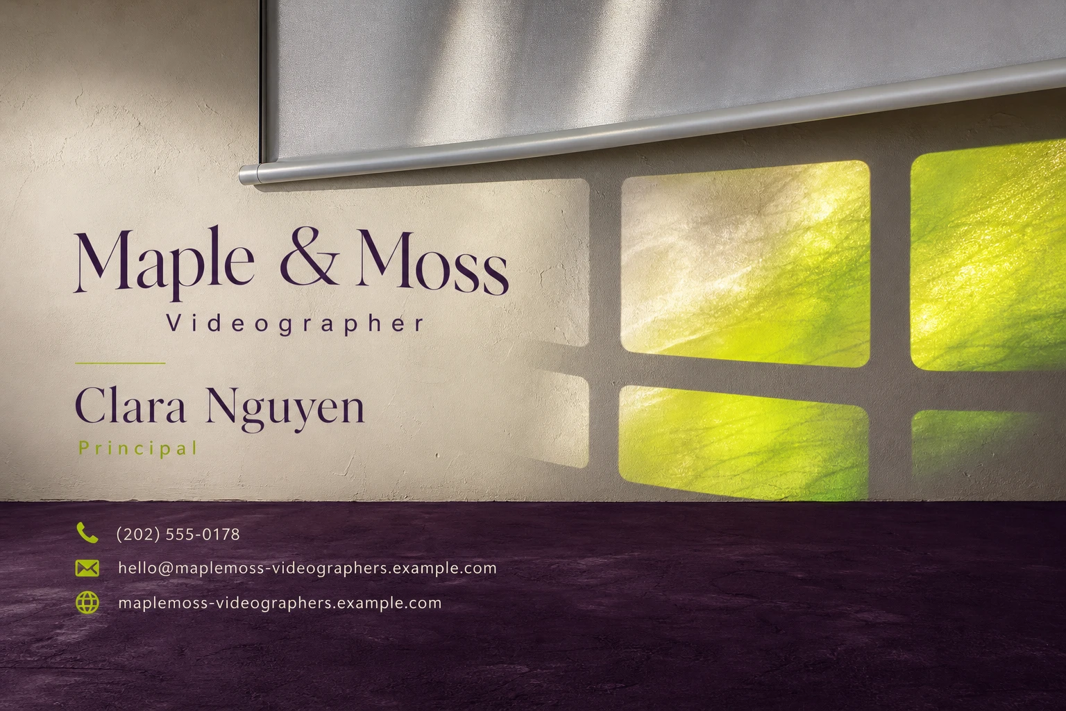 videographer business card template: promote project discovery call