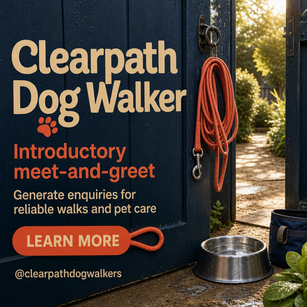 dog walker social post template
