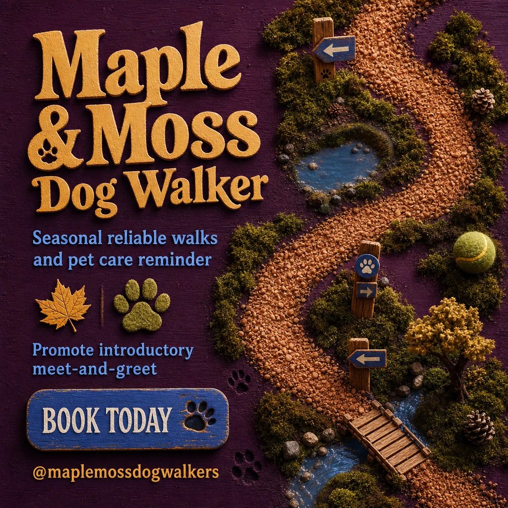 dog walker social post template: promote introductory meet-and-greet
