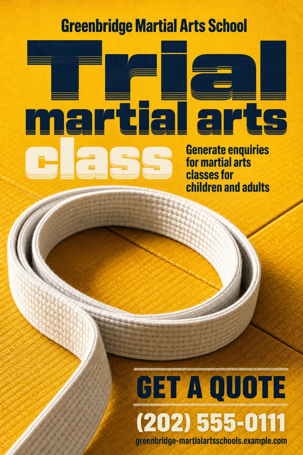 martial arts school flyer template