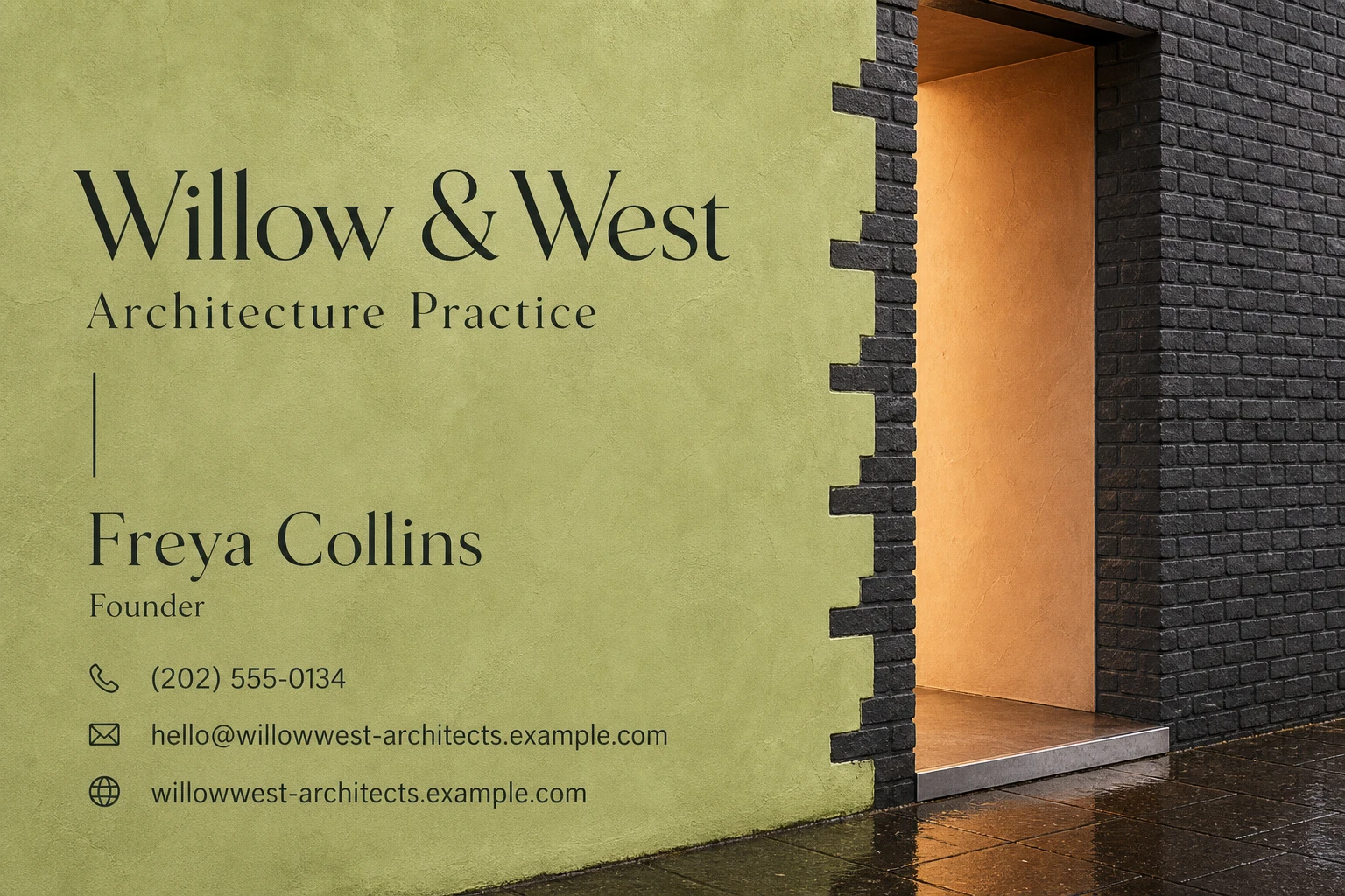 architecture practice business card template: promote project consultation