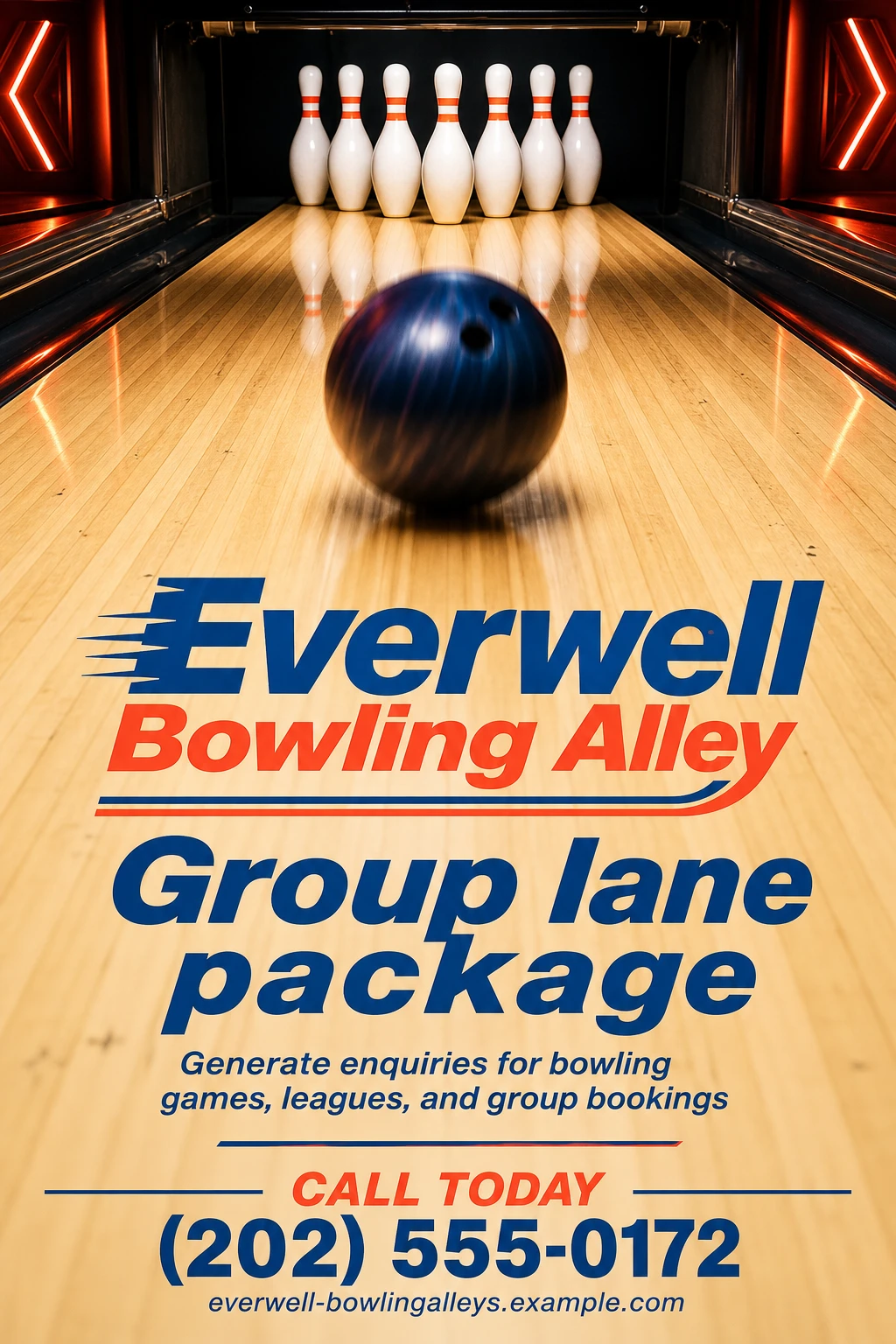 bowling alley flyer template