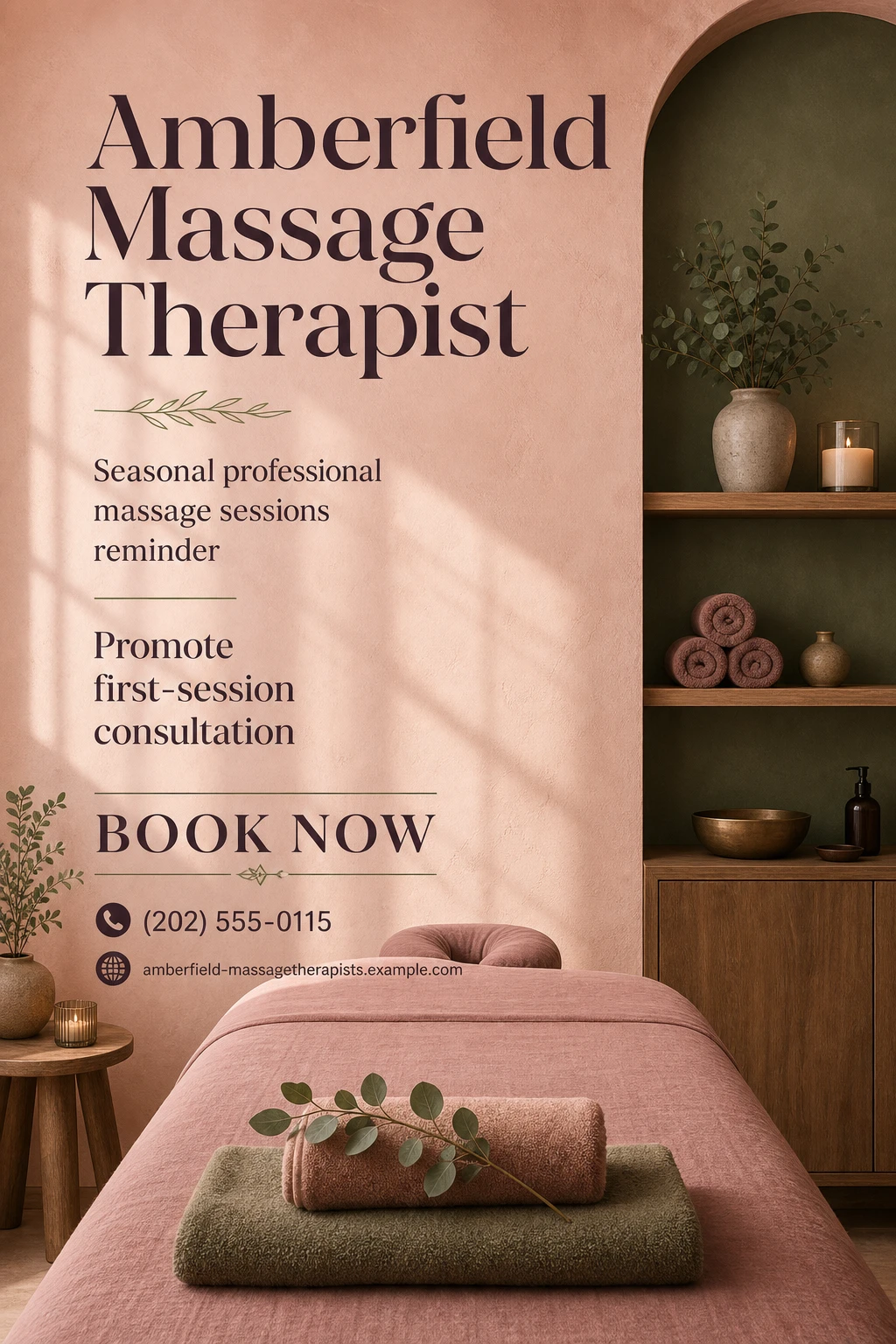 massage therapist flyer template: promote first-session consultation