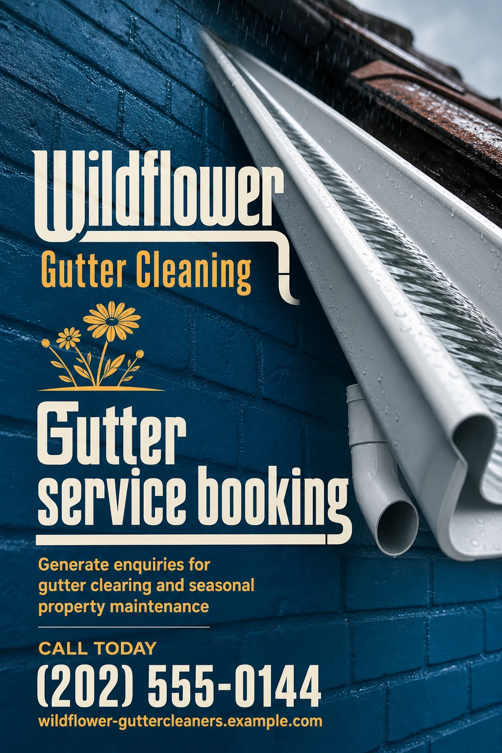 gutter cleaning service flyer template