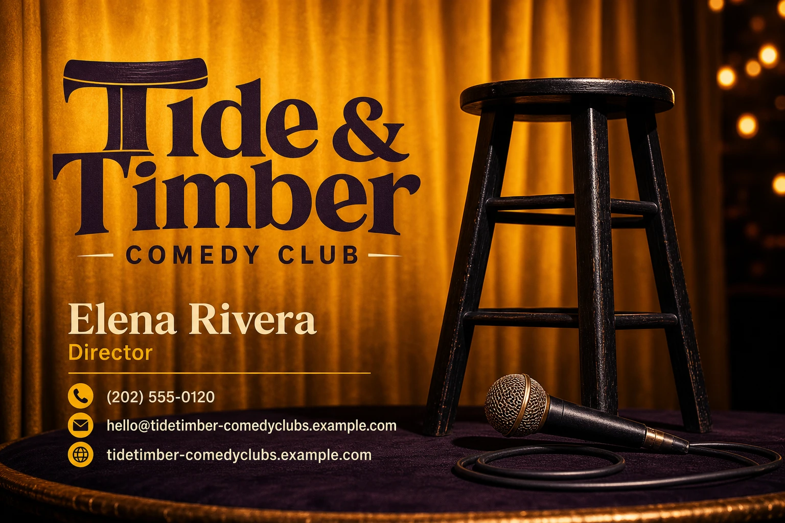 comedy club business card template