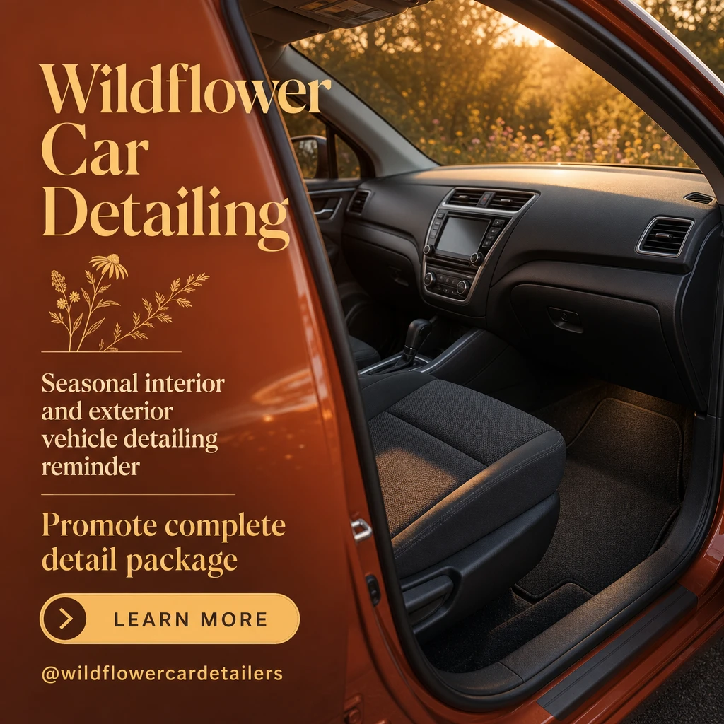 car detailing service social post template: promote complete detail package