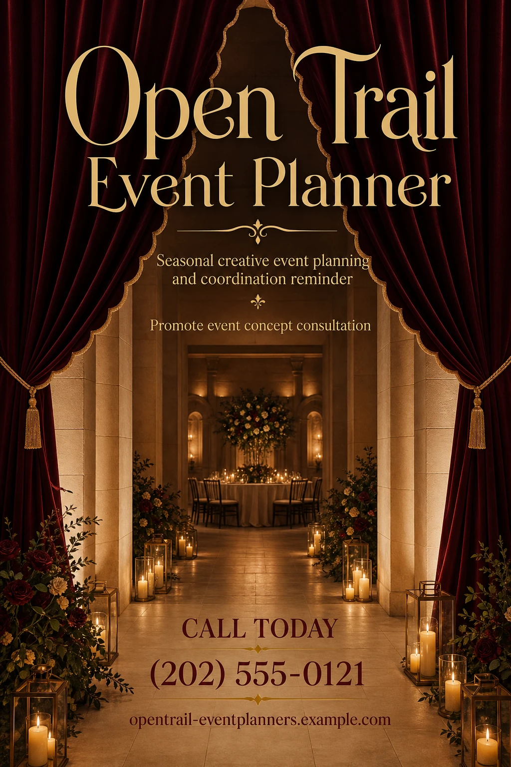event planner poster template: promote event concept consultation