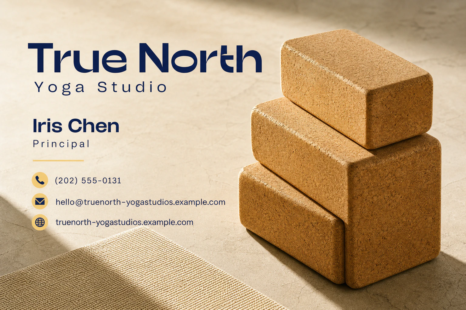 yoga studio business card template
