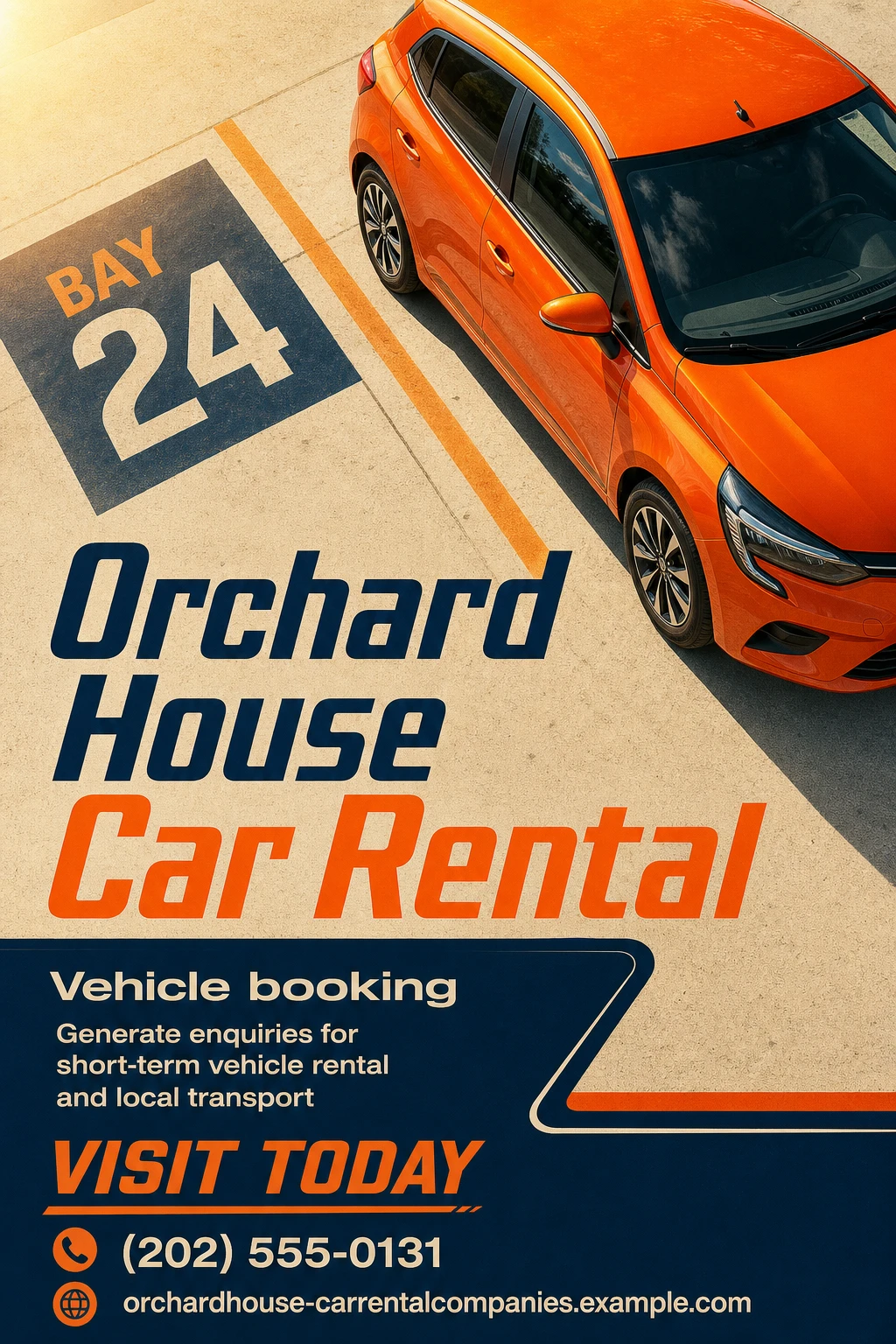 car rental company poster template