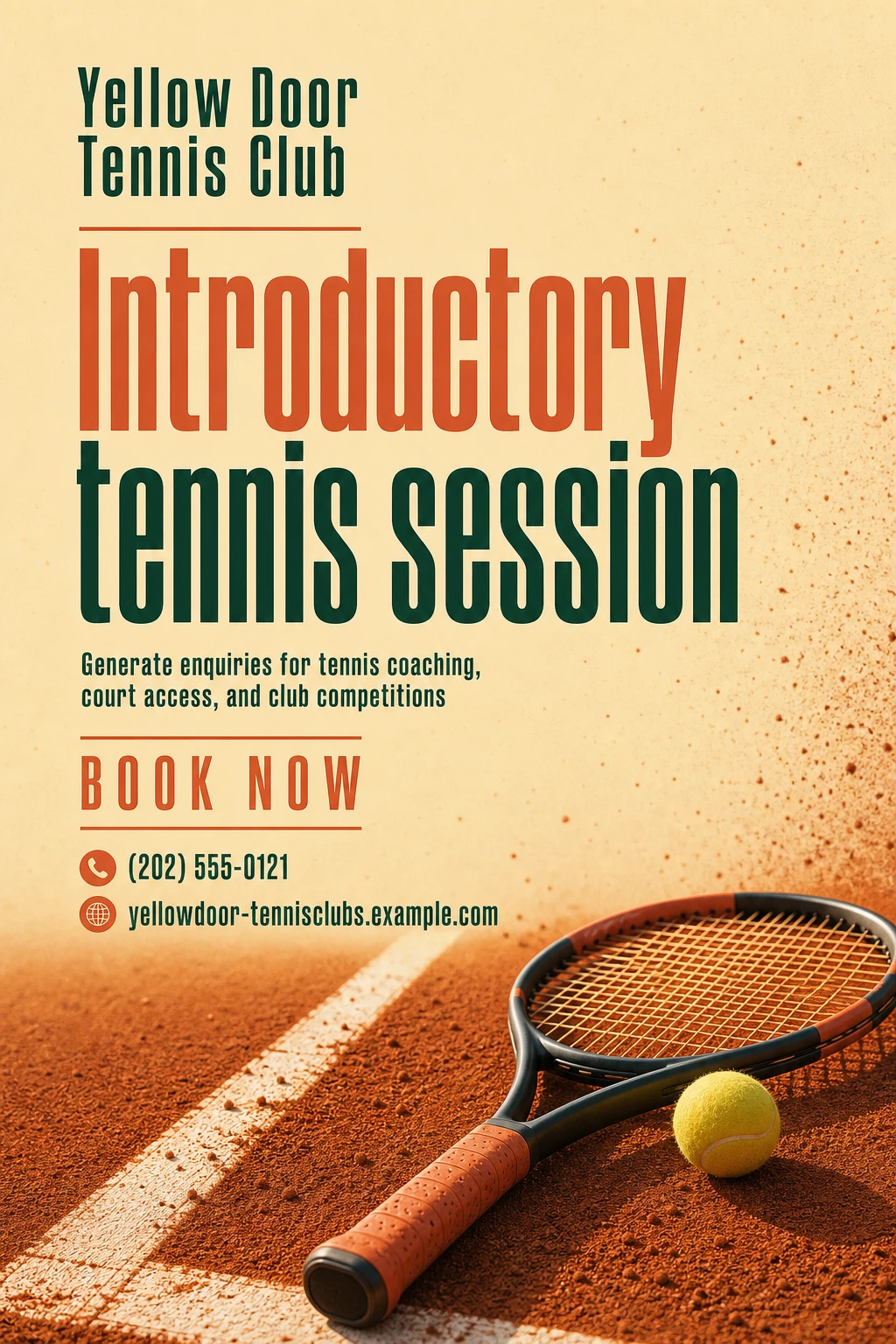 tennis club flyer template