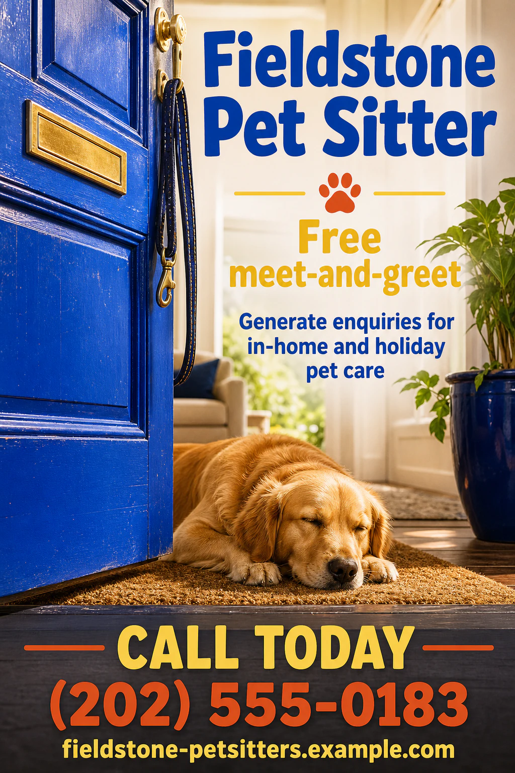 pet sitter flyer template