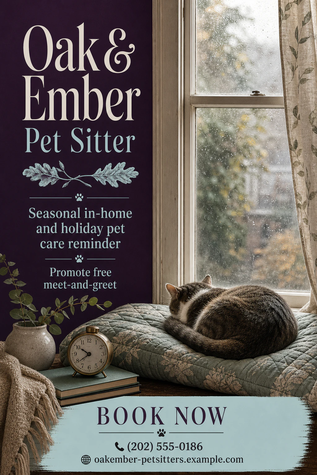 pet sitter flyer template: promote free meet-and-greet