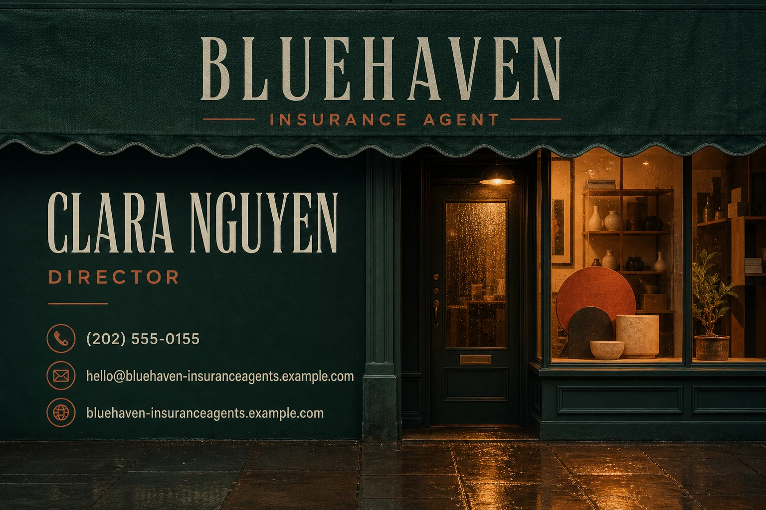 insurance agent business card template: promote coverage review