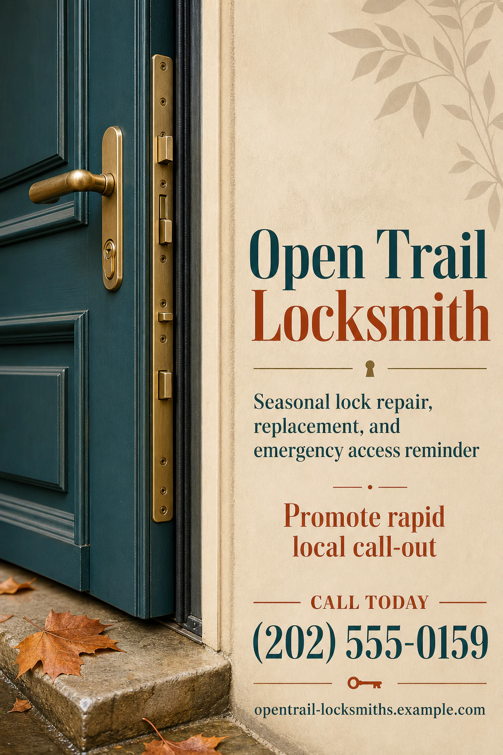 locksmith flyer template: promote rapid local call-out