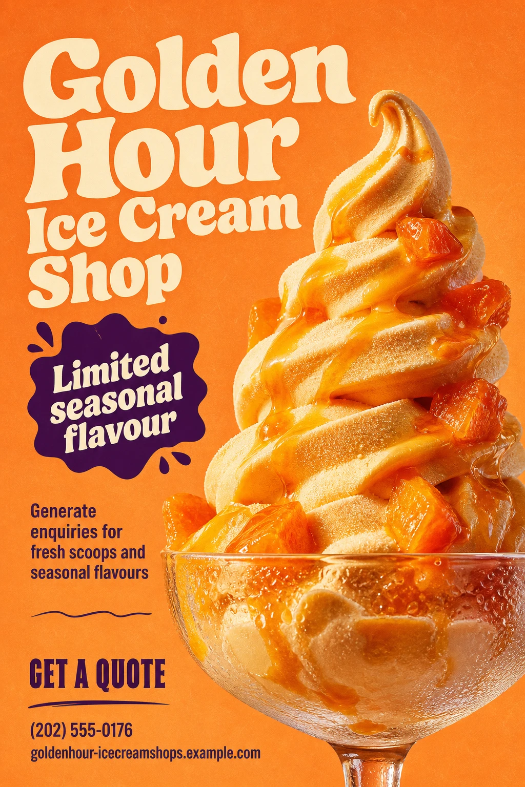ice cream shop flyer template
