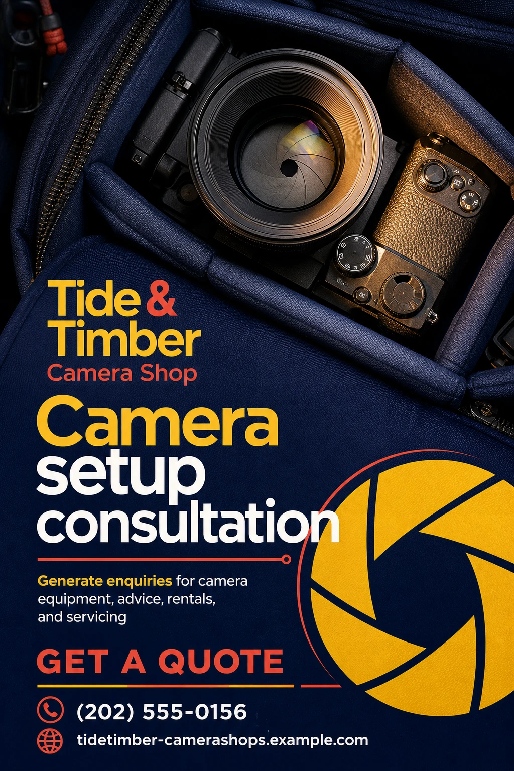 camera shop flyer template