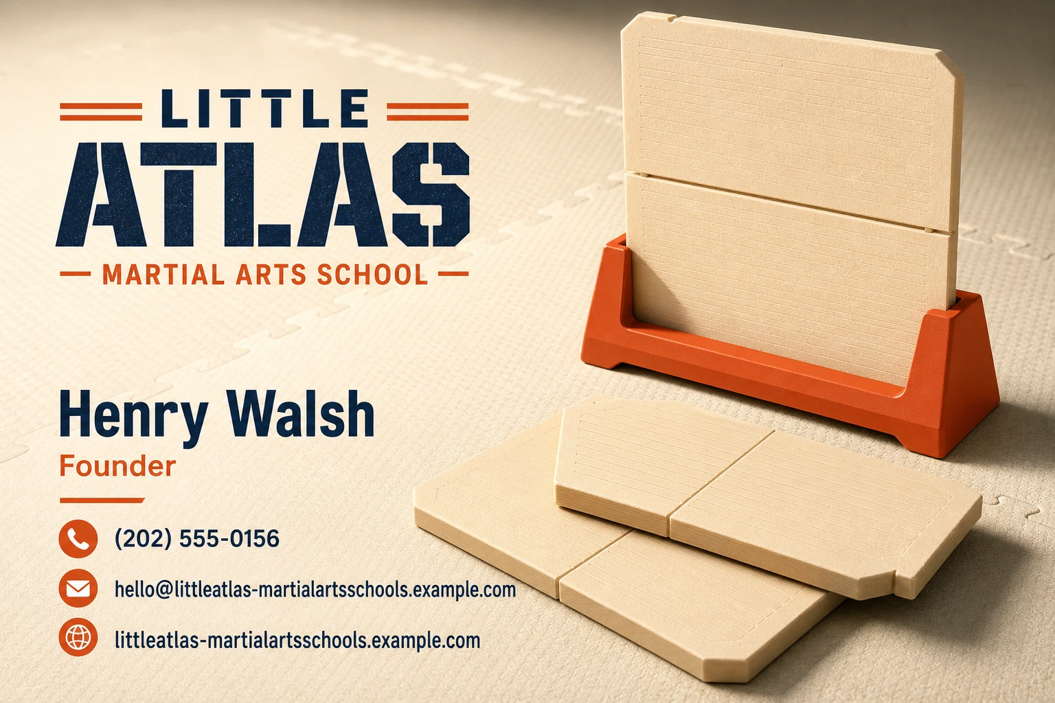martial arts school business card template