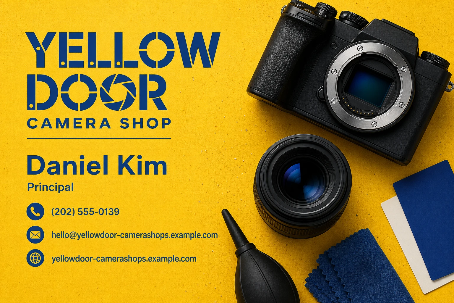camera shop business card template