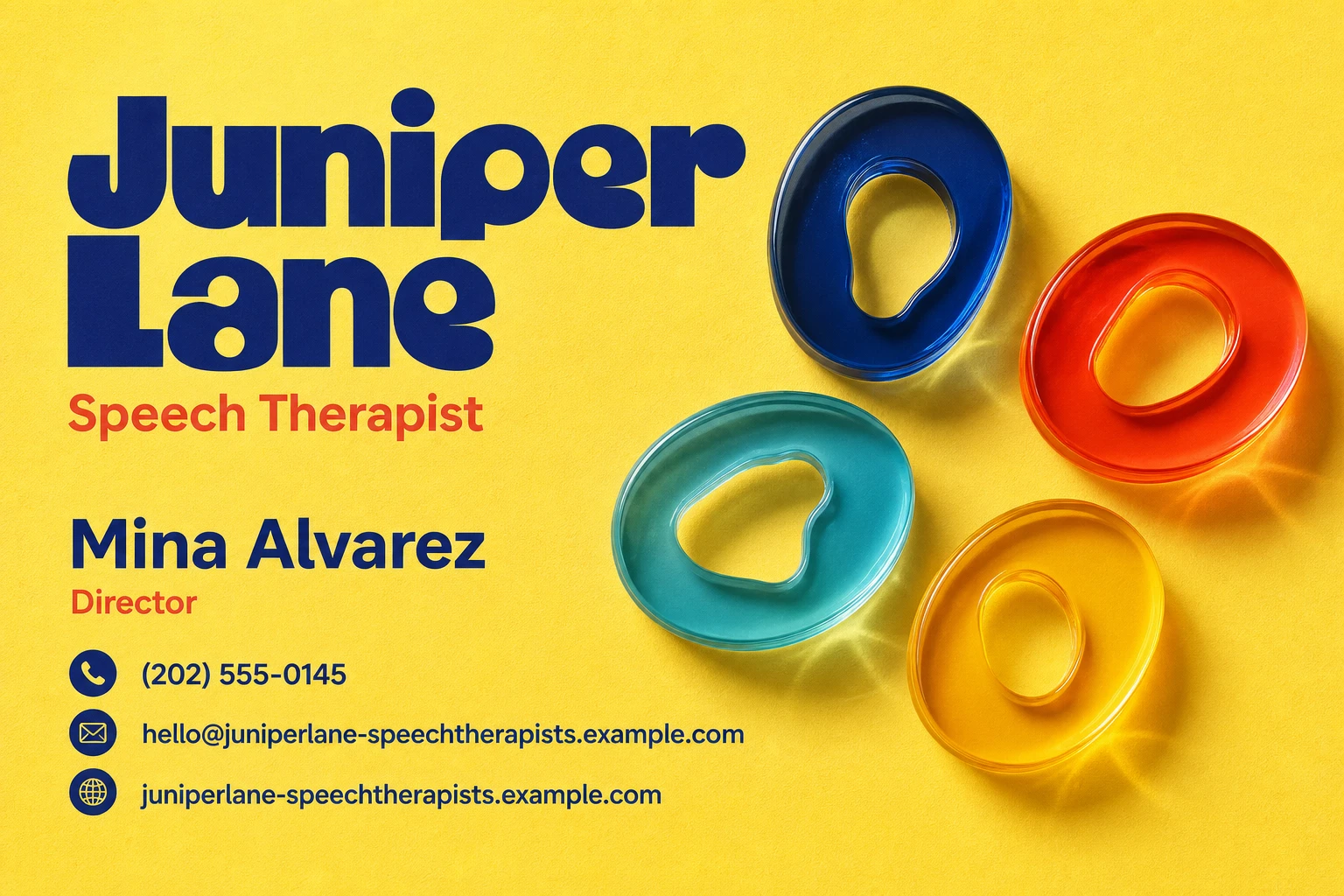 speech therapist business card template