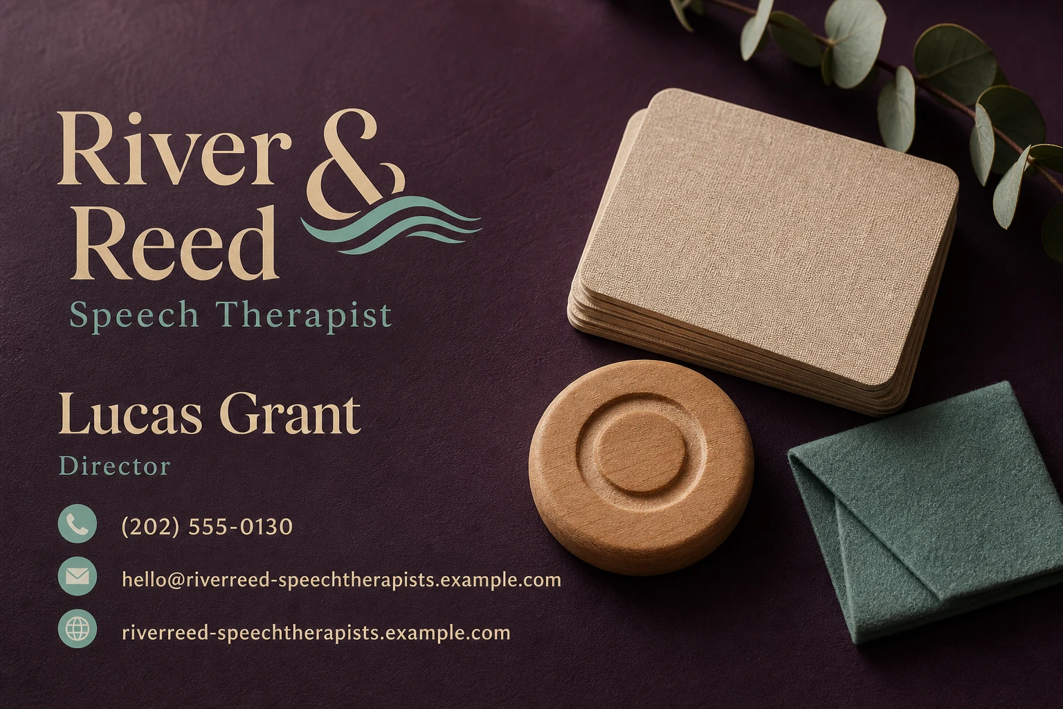 speech therapist business card template: promote initial consultation