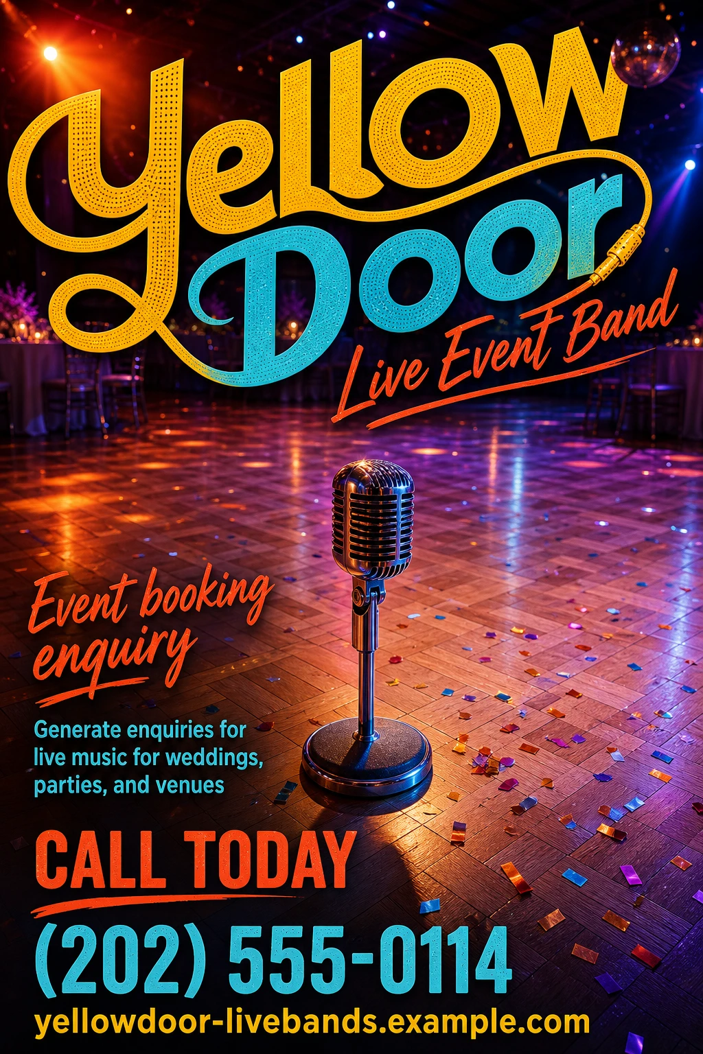 live event band poster template