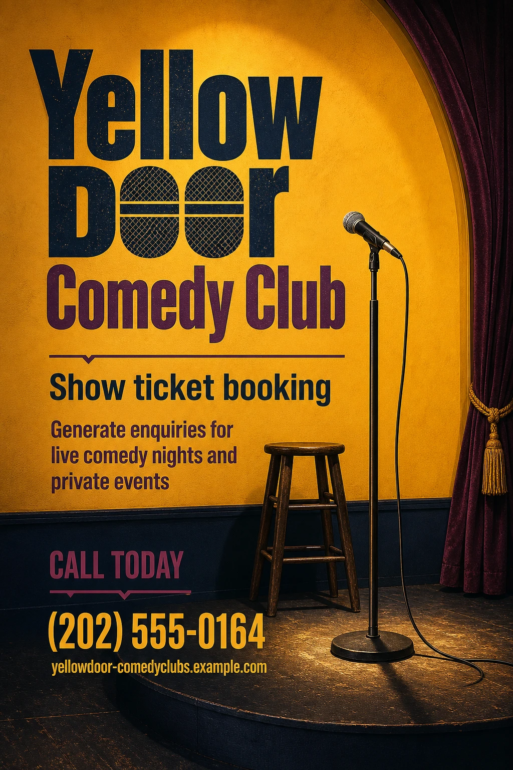 comedy club poster template