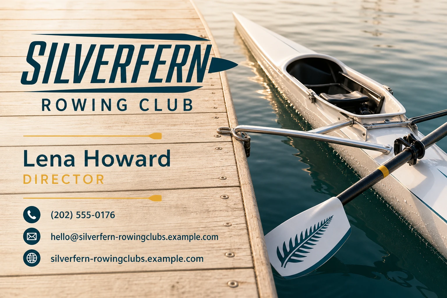 rowing club business card template