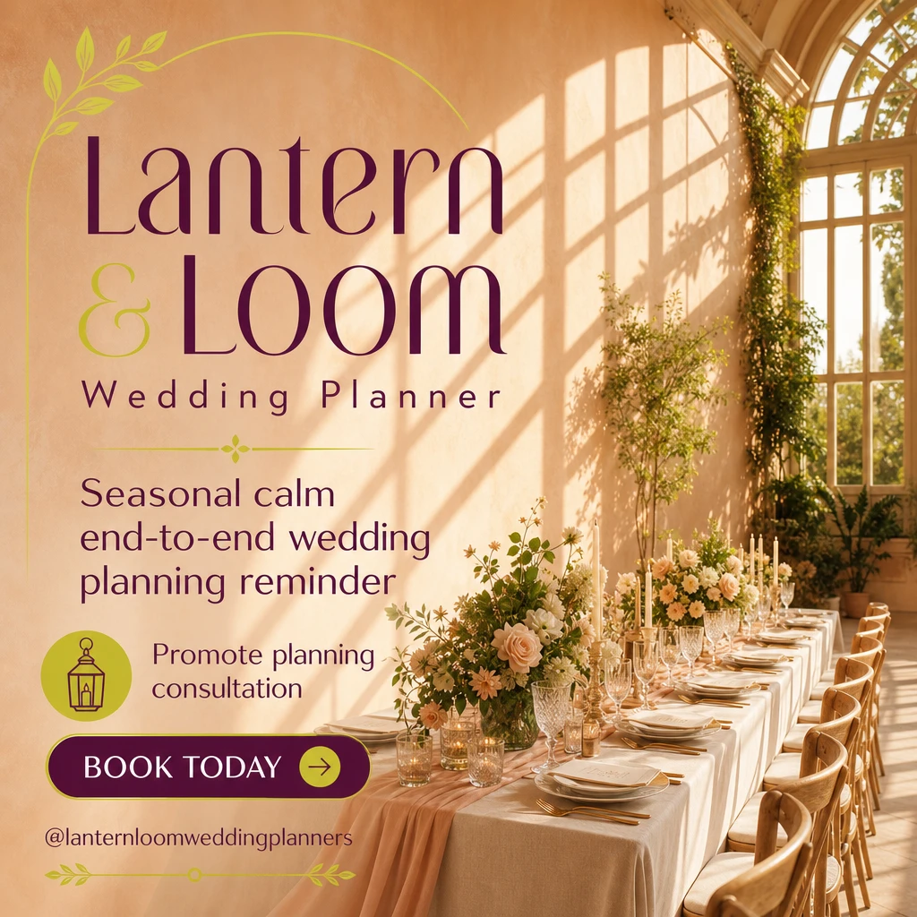 wedding planner social post template: promote planning consultation