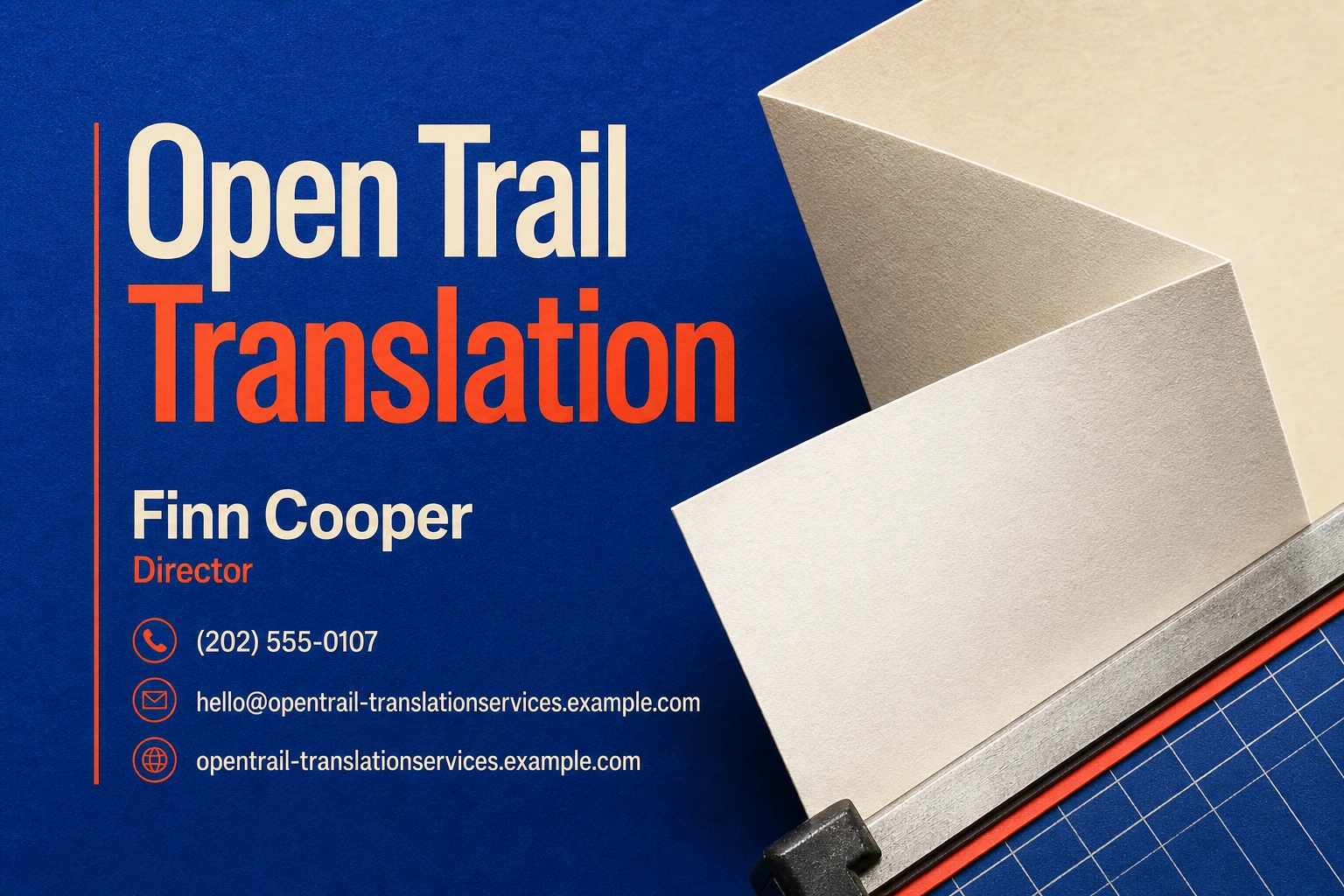 translation service business card template