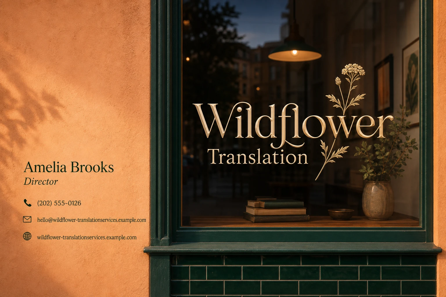 translation service business card template: promote translation quote