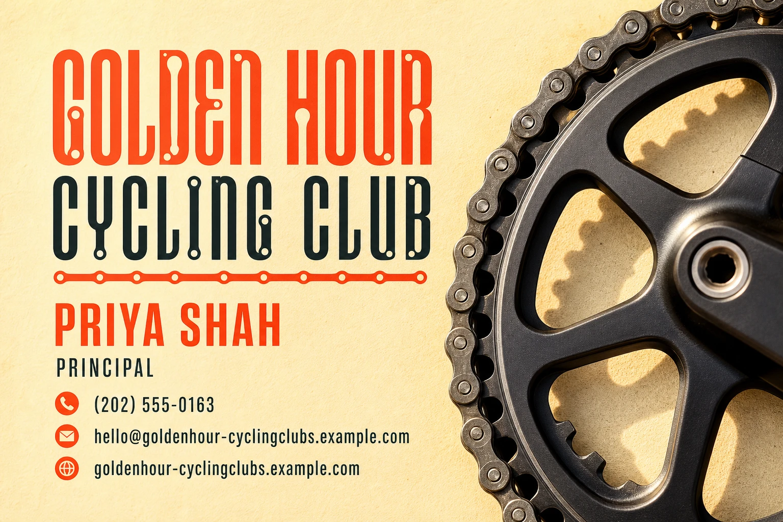 cycling club business card template
